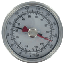 Dwyer Maximum/Minimum Bimetal Thermometer, Series BTM3